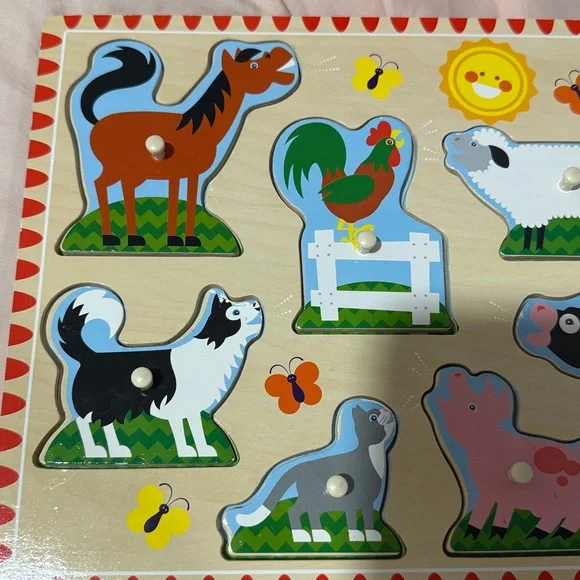 Melissa & Doug wooden  Sound Farm Animals puzzle - Picture 2 of 6